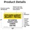Signmission No Dumping Surveillance Camera $50 Fine OSHA Security Notice Sign, Vinyl Decal, 10in W x 7in L, 2PK OS-2PACK-SN-D-710-L-11494 - alternate 4